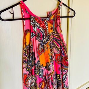 Old Navy Pink Paisley Summer Swing Dress